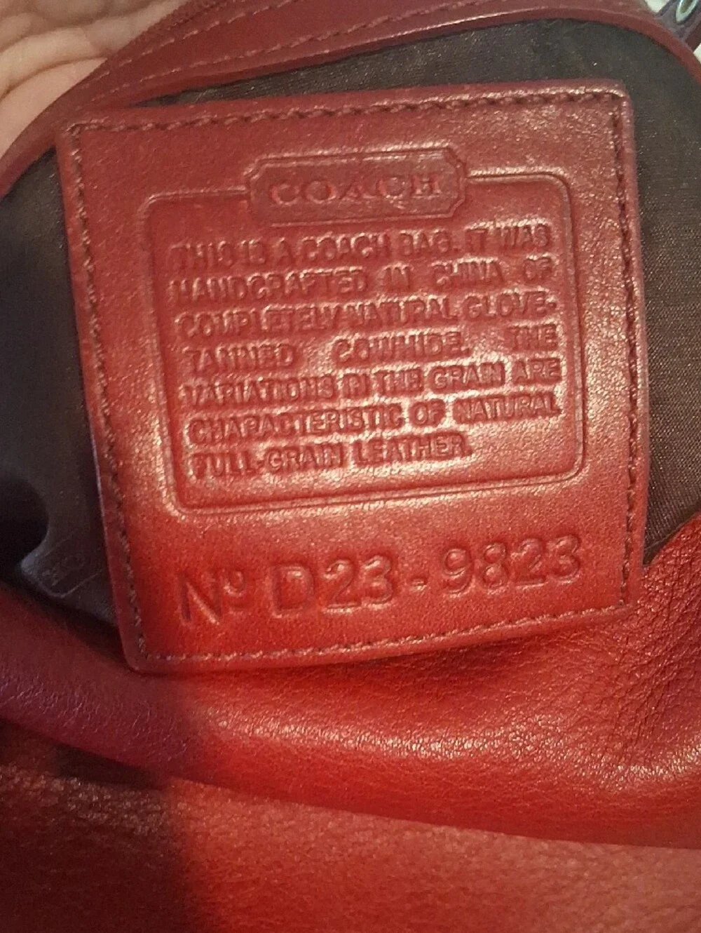 Coach soft pebbled